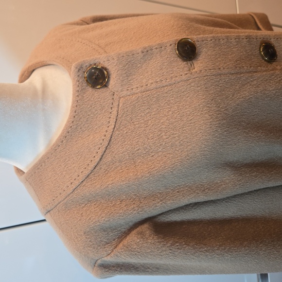 J. Mclauglin Womens Wool Cashmere Button Down Blazer Jacket Tan Brown Size 8 - Picture 4 of 12